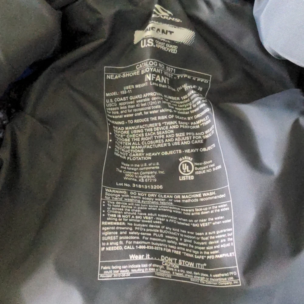 Infant life jacket